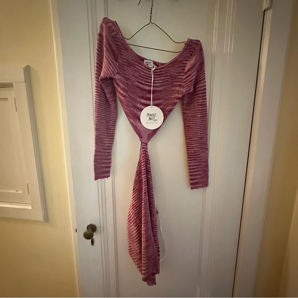 Purple Bodycon Dress with Open Sides